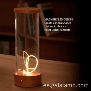 Luz nocturna recargable con iluminación ambiental magnética